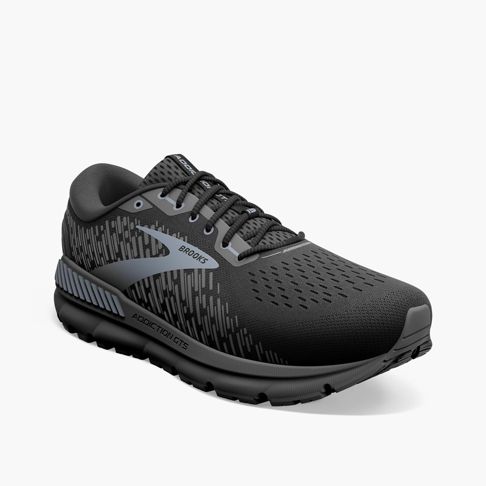 Chaussures Running Route Brooks Addiction 15 Noir Noir Homme | SOT-8931672